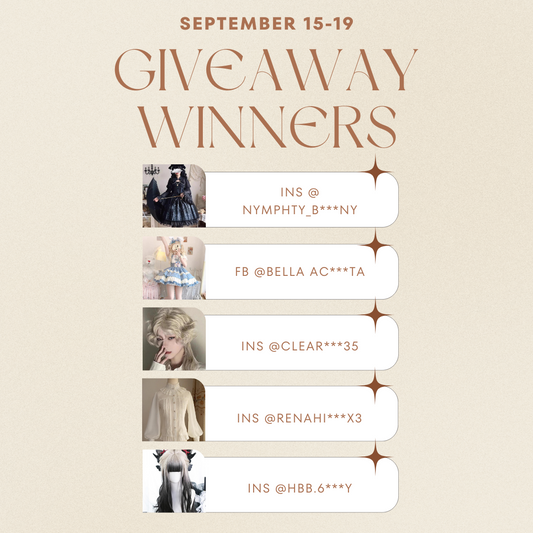 🎉 LolitaInside September Giveaway Winners Announced! 🎉