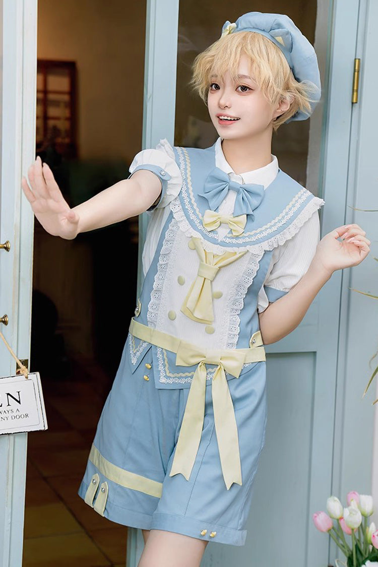 Chartres Meow Team Bowknot Ouji Fashion Cool Lolita Shorts Set 3 Colors