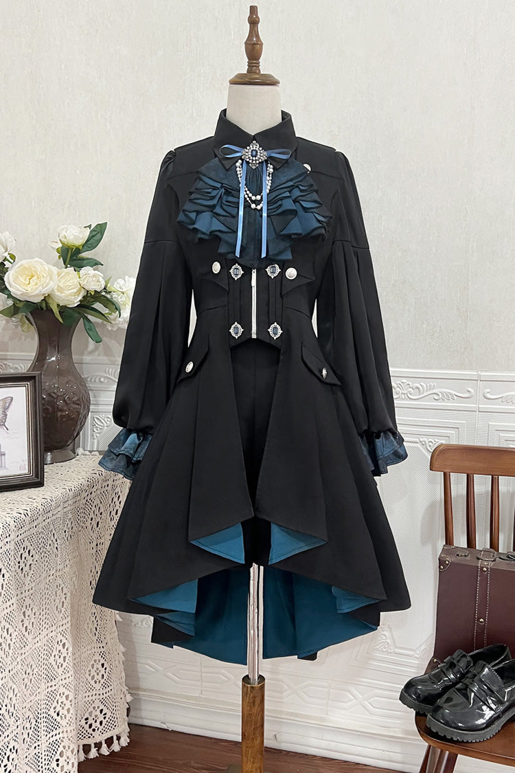 Black [Deep Music] Long Sleeves Gothic Elegant Ouji Lolita Four-piece Set