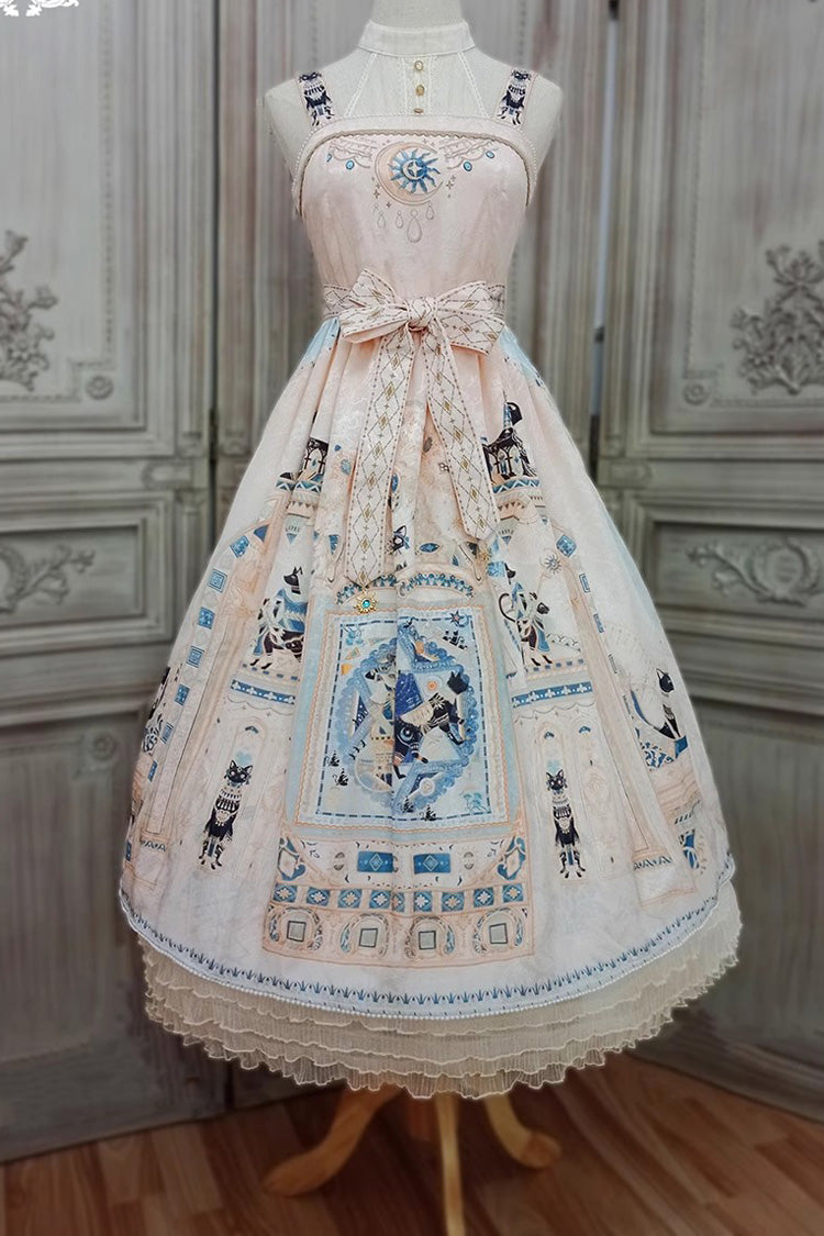 Dusk Best Egyptian Style Print Ruffle Gothic Lolita Dress 3 Colors