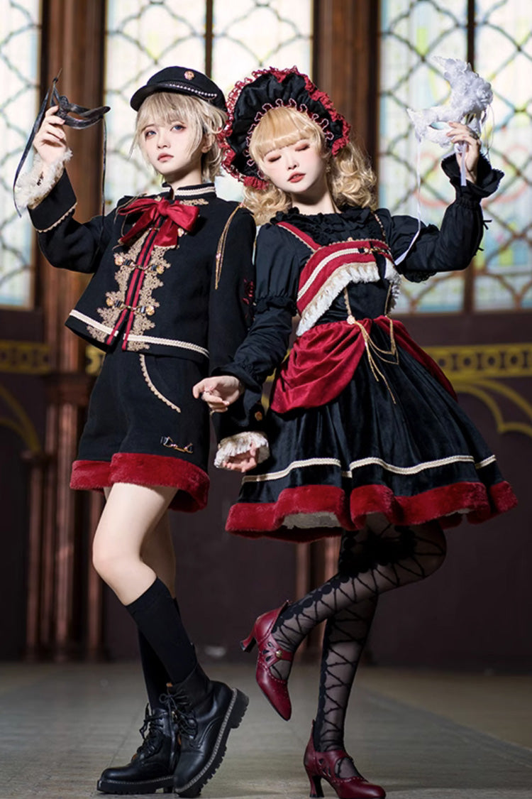 Red/Black Dark Baroque Classic Ouji Lolita Shorts