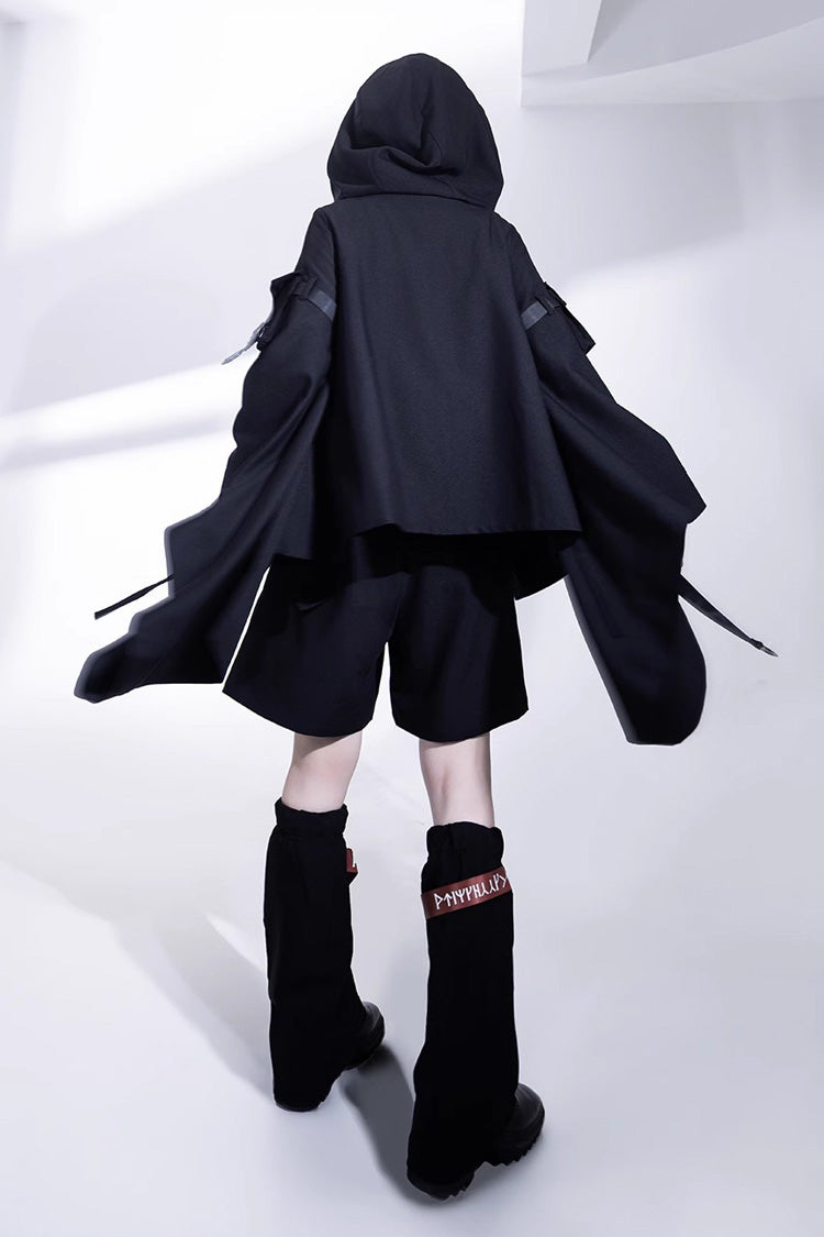 Black Unmarked Blade Ruffle Gothic Handsome Ouji Lolita Jsk Dress