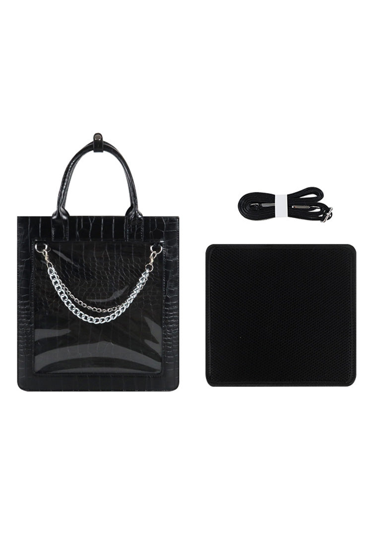 Transparent Black Chain Gothic Bag 3 Colors