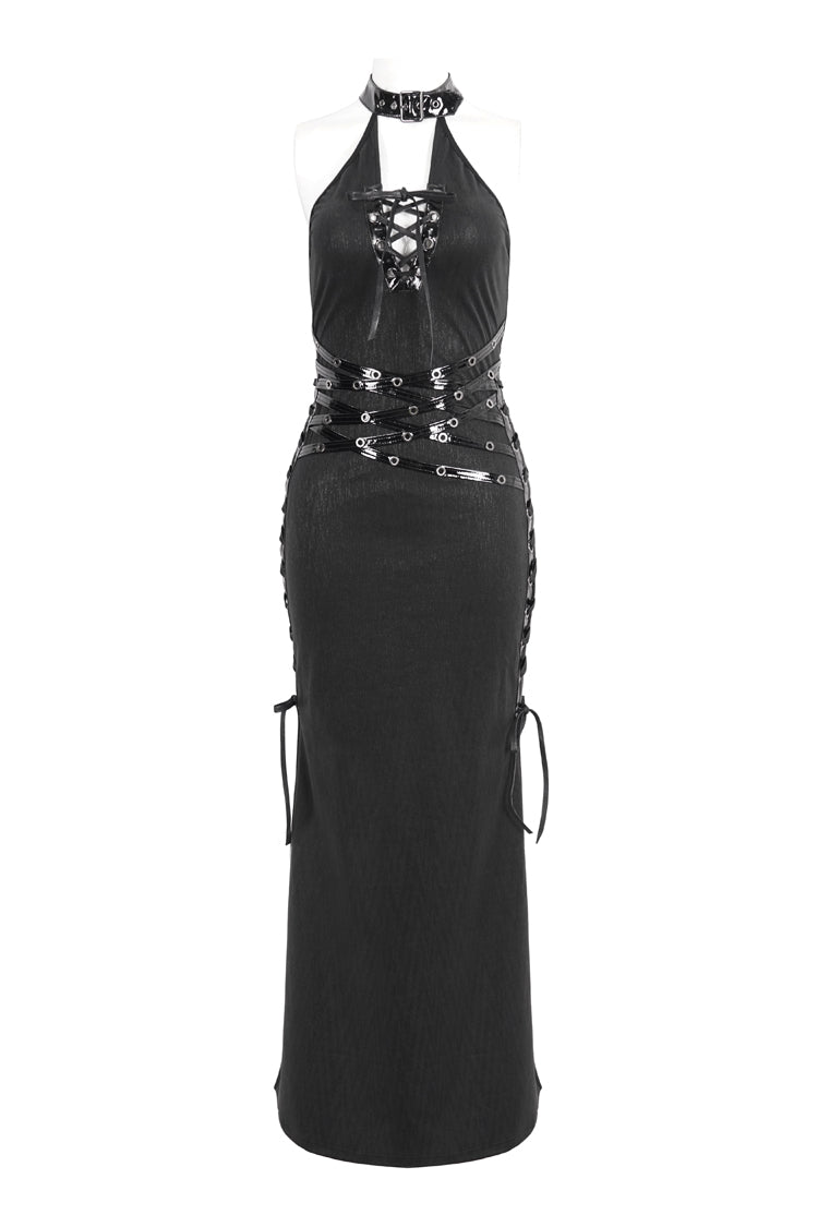 Black Halterneck Slim Women's Gothic Strapless Dress