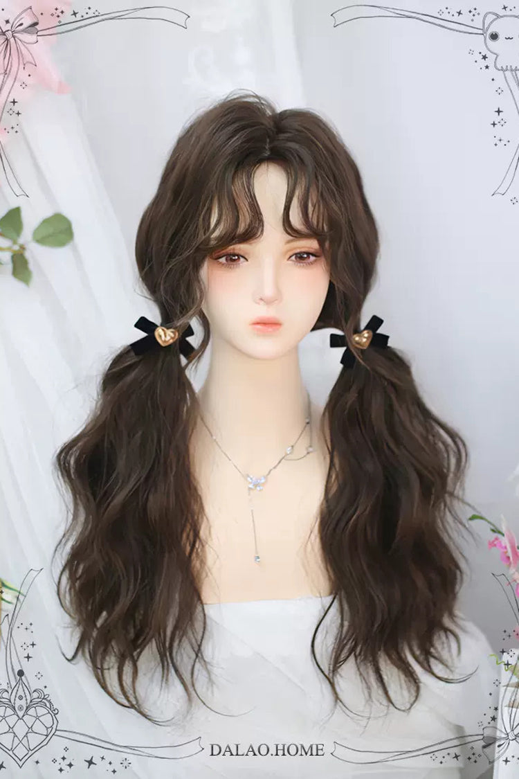 Secondary Fluffy Wool Curls Sweet Lolita Long Wigs 2 Colors