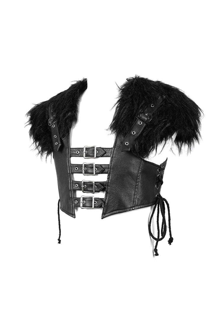 Black Lace-Up Mens Steampunk Vest