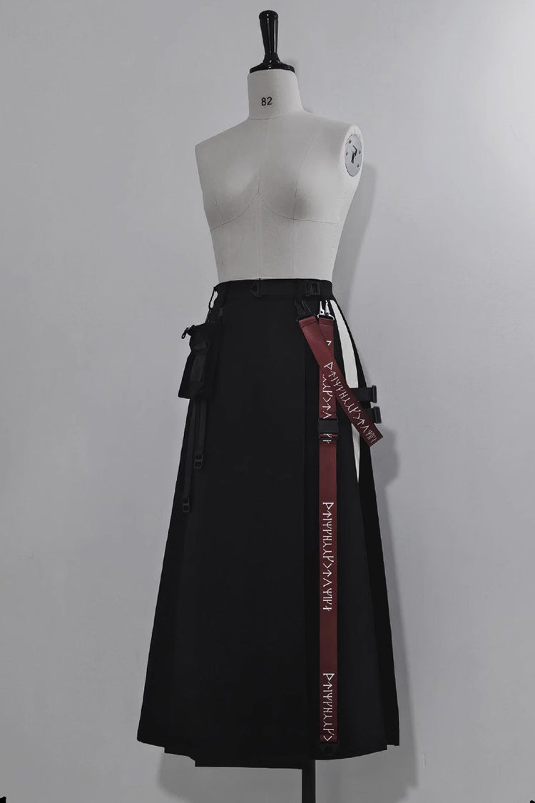 Black Unmarked Blade Gothic Handsome Ouji Lolita SK Skirt