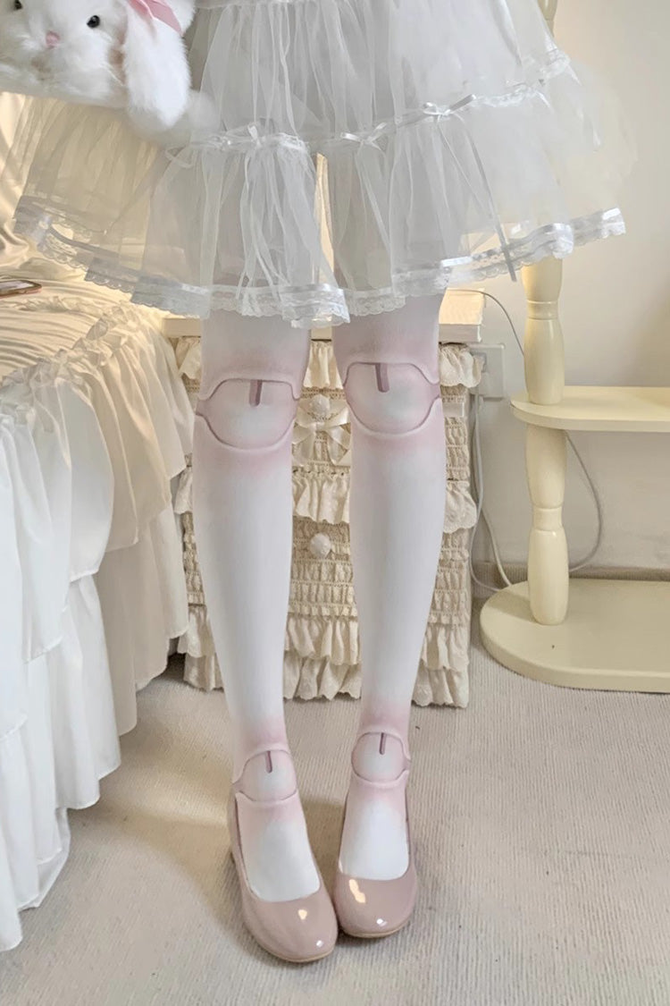 Nude Pinky Doll Strumpfhose Print Süße Lolita Strumpfhose 3 Versionen