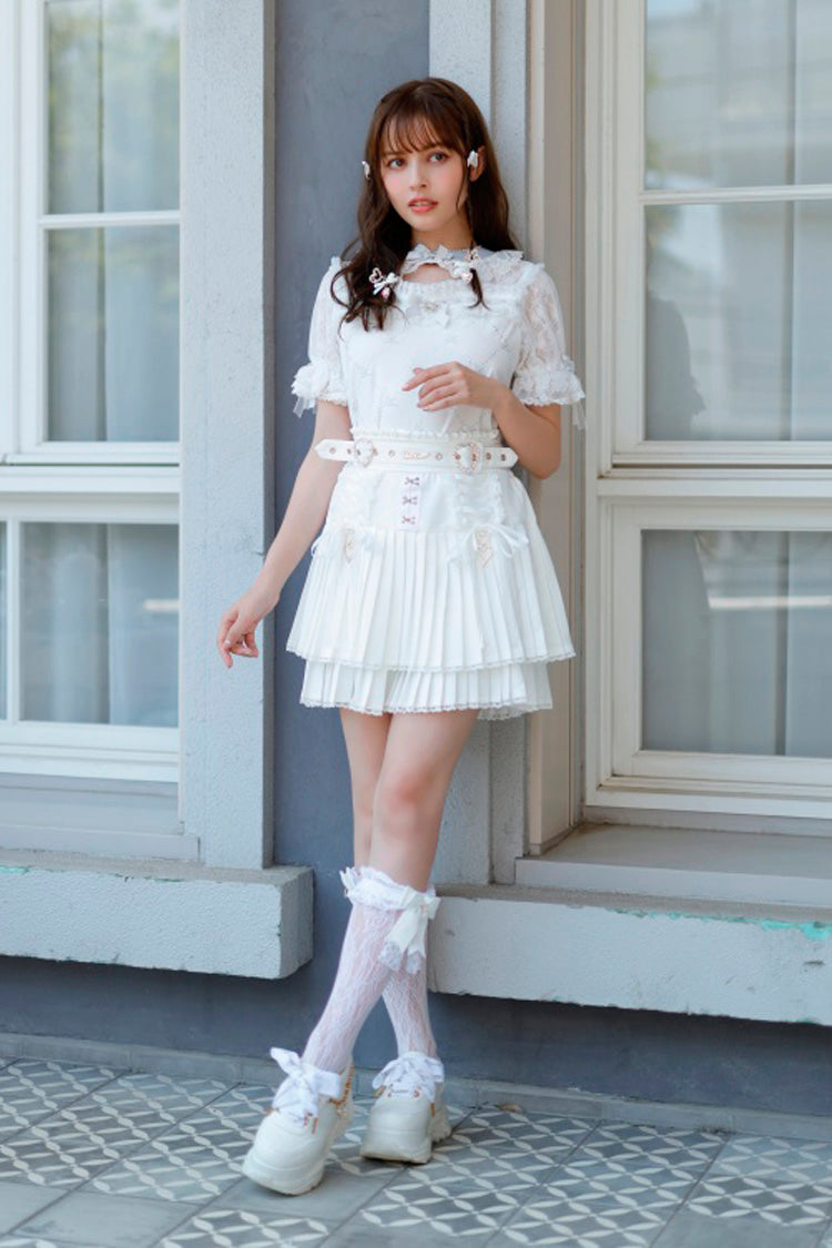 Sweet Ruffle Lace Punk Jirai Kei Japanese Skirt 3 Colors