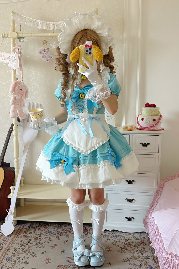 Bell Meow Ruffle Bowknot Sweet Lolita Skirt Set 5 Colors