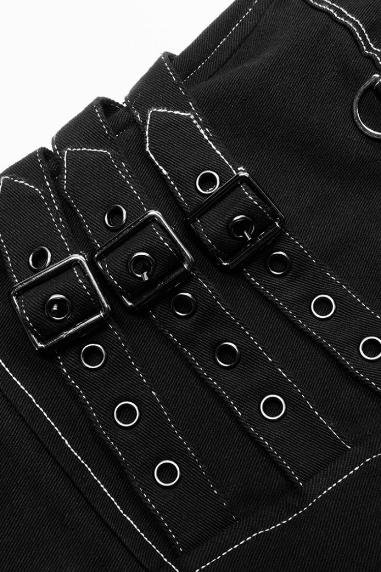 Multi Pockets Buckles Detachable Men's Steampunk Pants 2 Colors