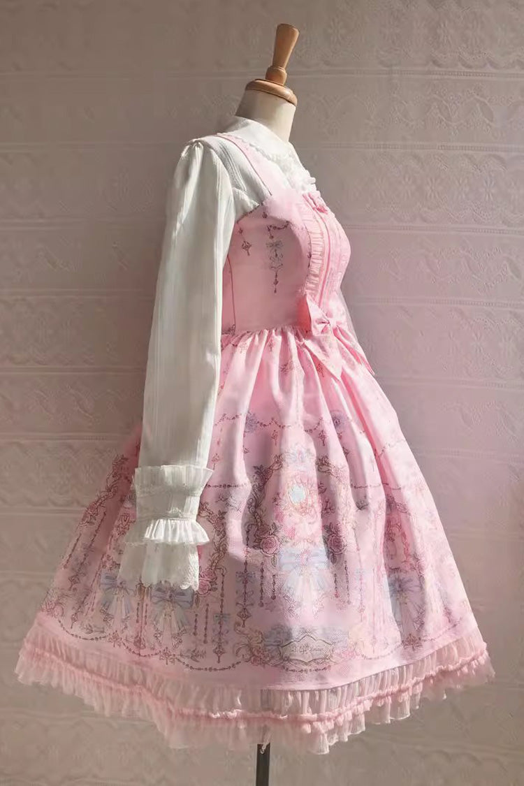 Small Delicate Print Ruffle Bowknot Sweet Lolita Jsk Dress 4 Colors