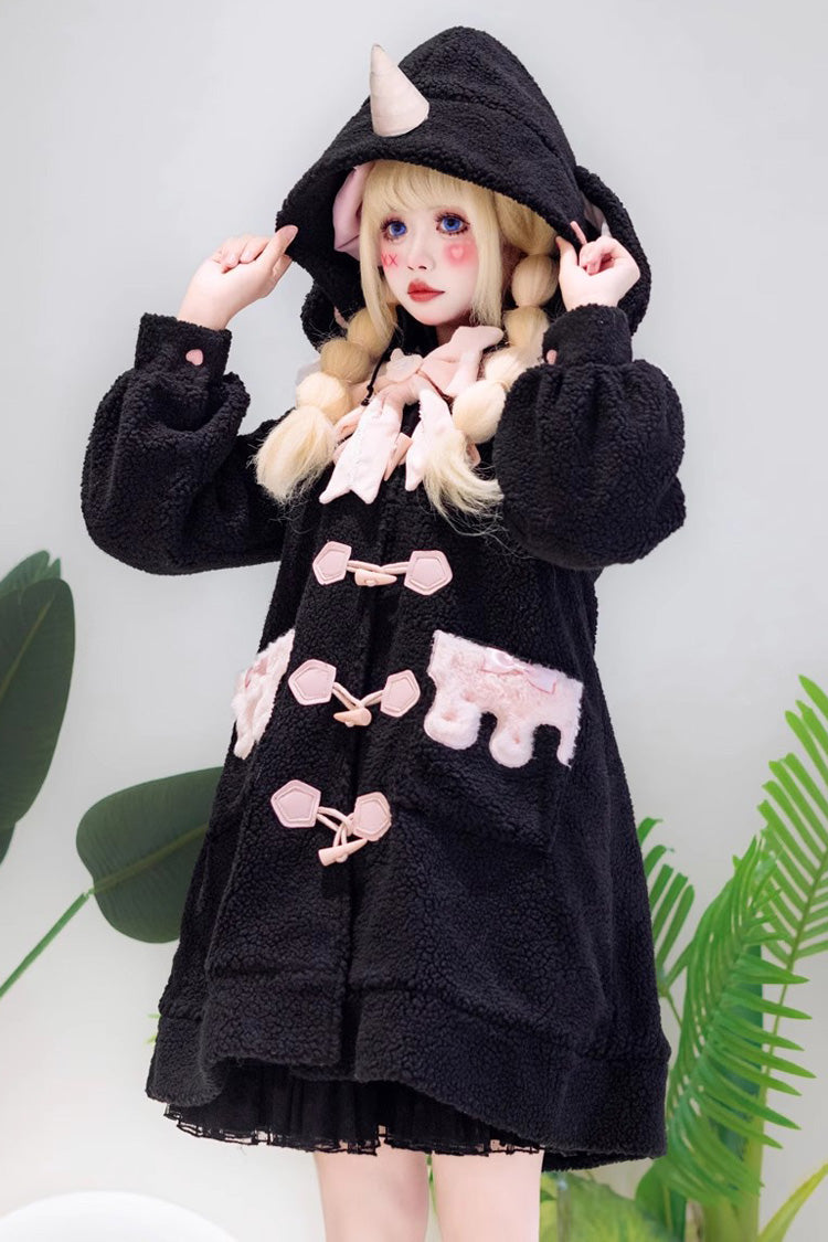 Unicorn Long Sleeves Bowknot Sweet Lolita Long Coat 2 Colors