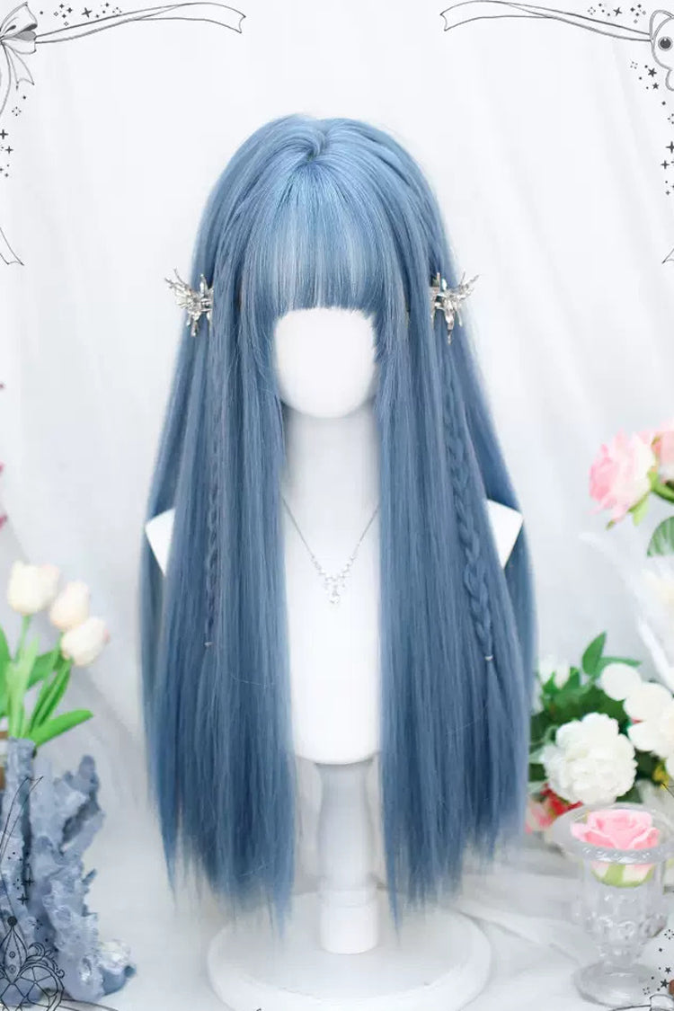 Blue Secondary Sweet Lolita Long Straight Wigs