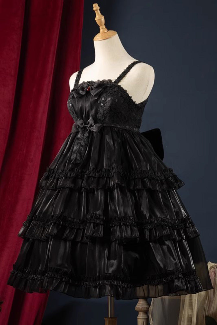 Star Gauze Romance Mehrlagiges Rüschen Bowknot Gothic Elegantes Prinzessin Lolita Jsk Kleid 2 Farben