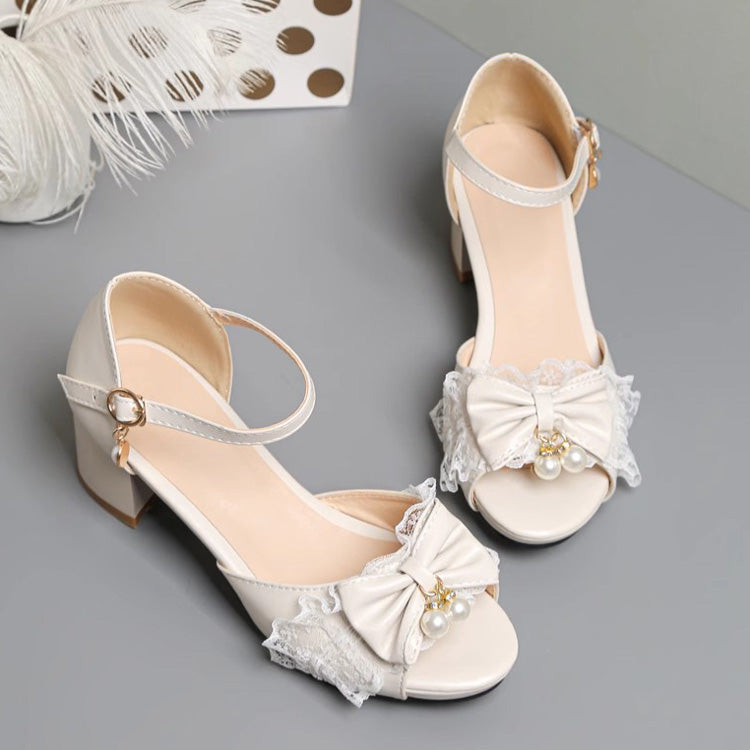 Leyana Bowknot Sweet Elegant Lolita Sandals 4 Colors