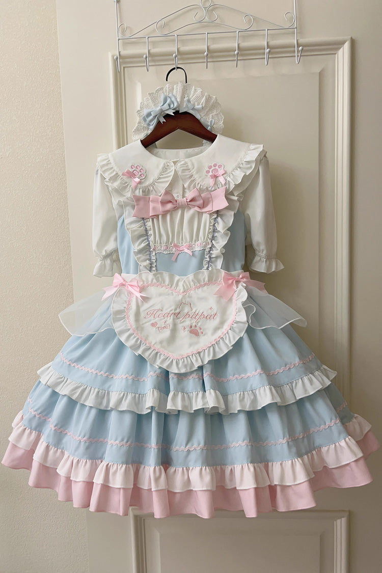 Cat Ear Story Multi-layer Ruffle Bowknot Sweet Lolita Jsk Dress 4 Colors