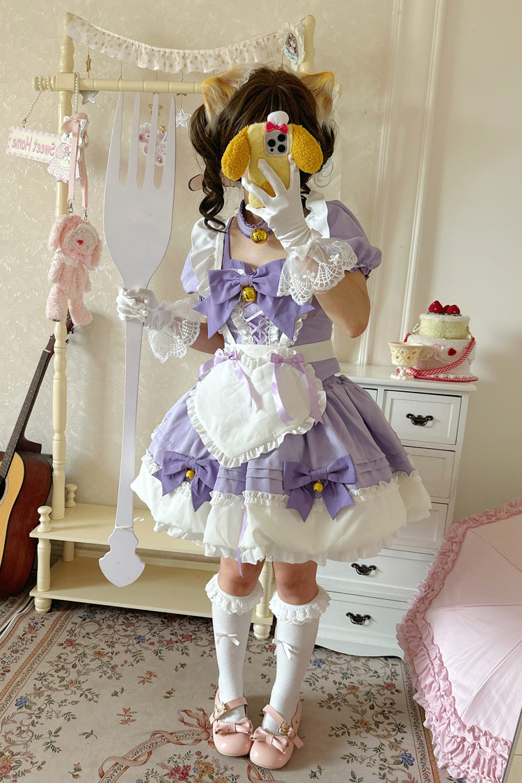 Bell Meow Ruffle Bowknot Sweet Lolita Skirt Set 5 Colors