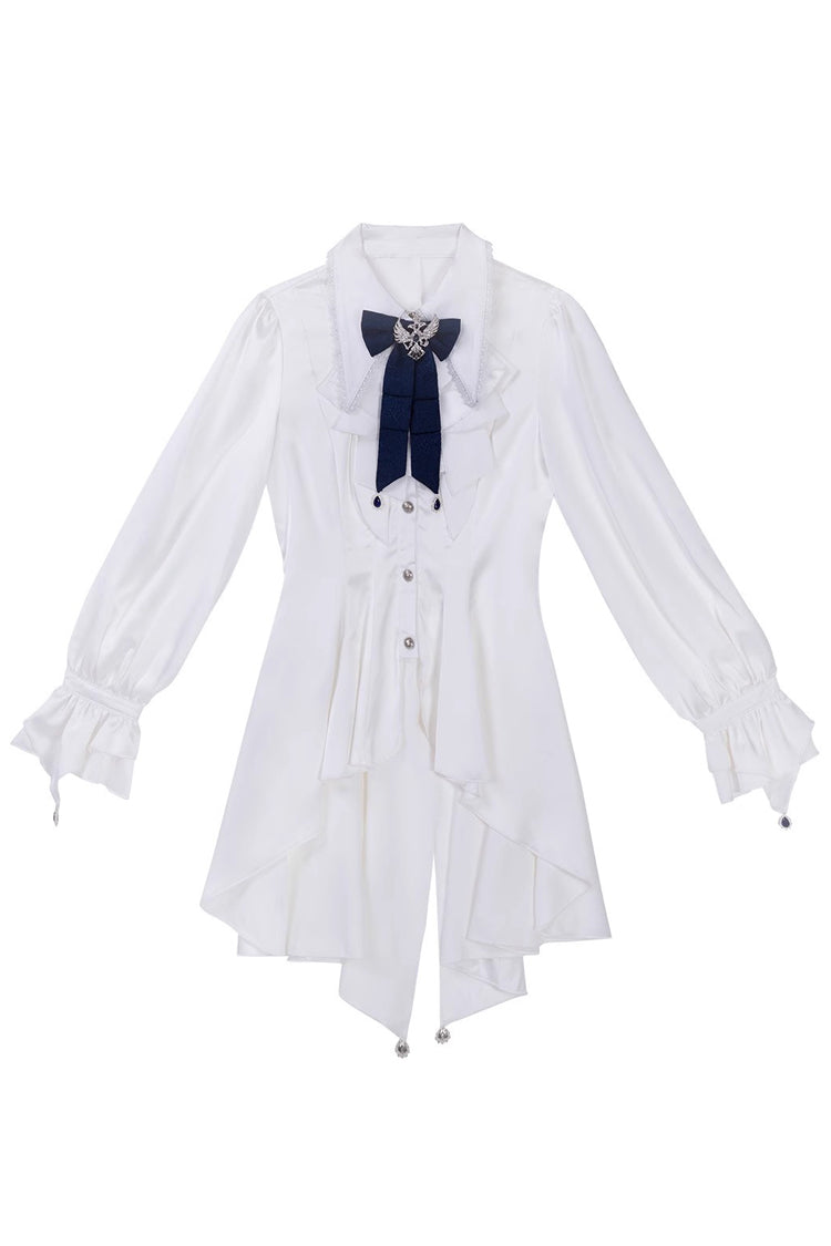 Blue [Chris Son of Evil] Long Sleeves Irregular Prince Handsome Ouji Lolita Coat