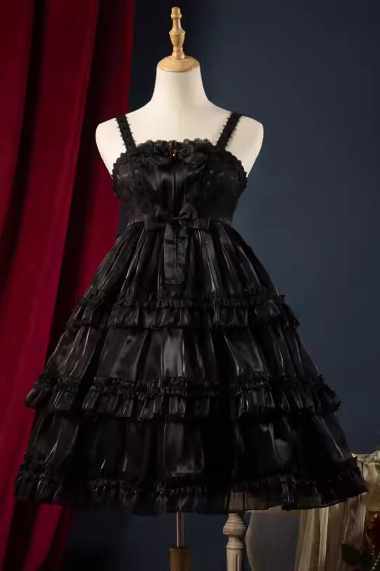 Star Gauze Romance Mehrlagiges Rüschen Bowknot Gothic Elegantes Prinzessin Lolita Jsk Kleid 2 Farben