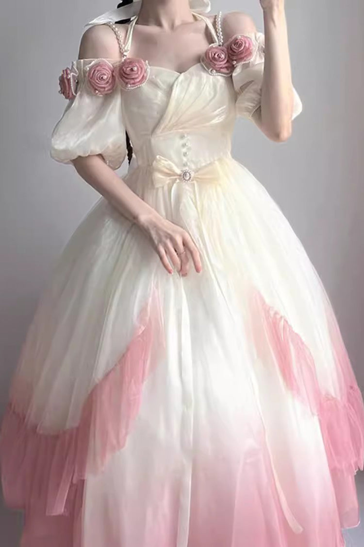 Multi-Color Bowknot Plus Size Elegant Princess Sweet Lolita Dress