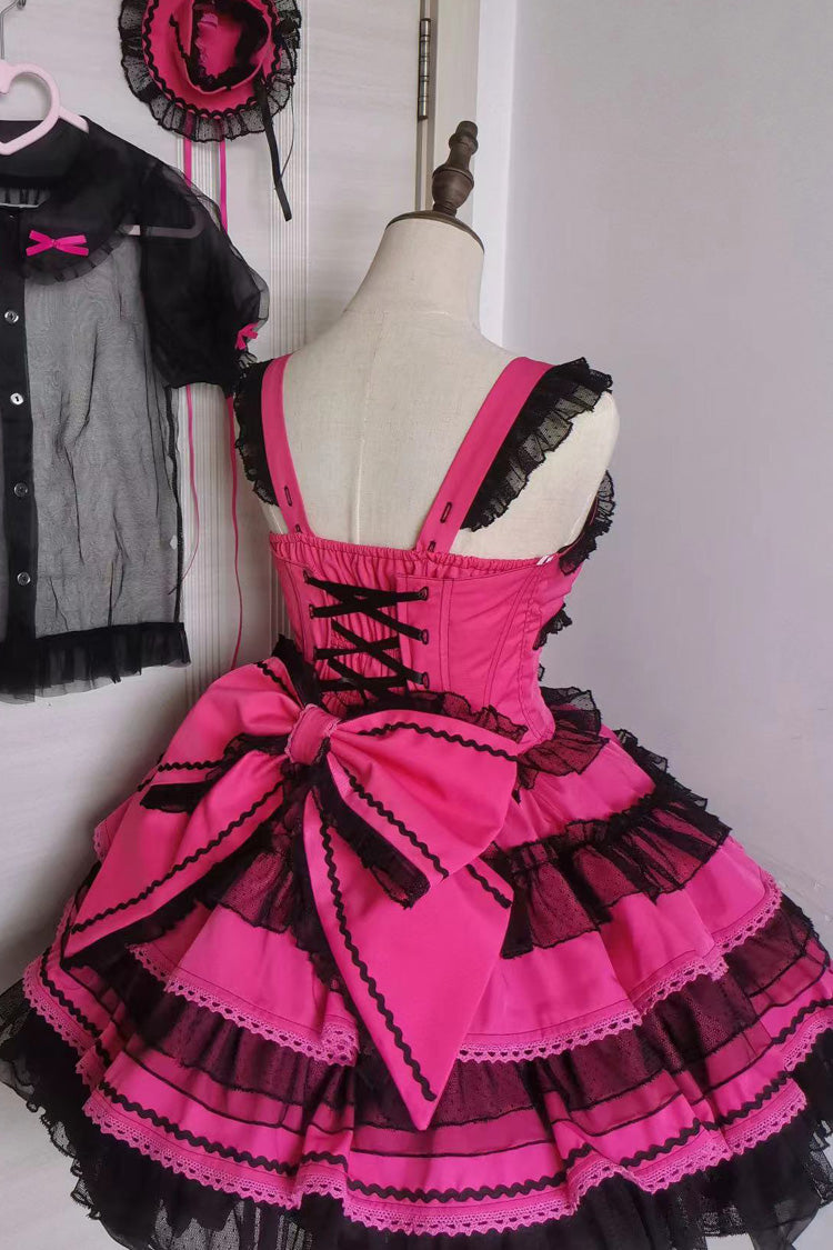 Pray for Dopamine Mehrlagiges Rüschen-Spitzen-Süßes Lolita-JSK-Kleid 5 Farben