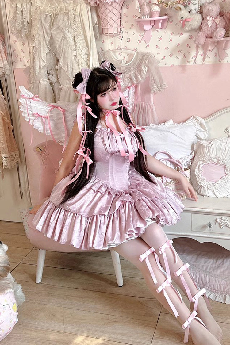 Angel Ribbon Multi-layer Ruffle Lace Sweet Lolita Dress 3 Colors