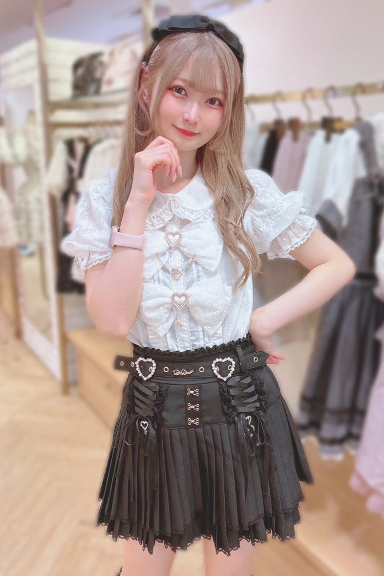 Sweet Ruffle Lace Punk Jirai Kei Japanese Skirt 3 Colors