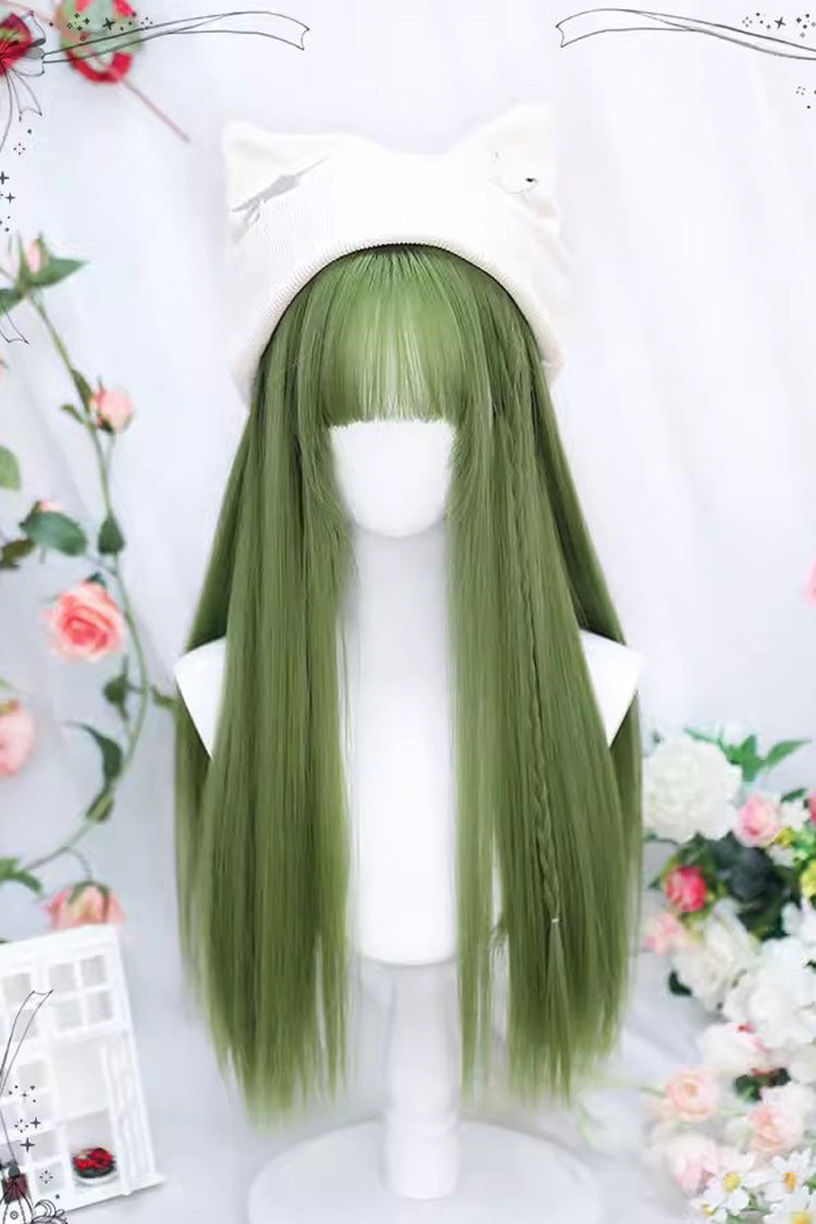 Avocado Green Sweet Lolita Long Straight Wig