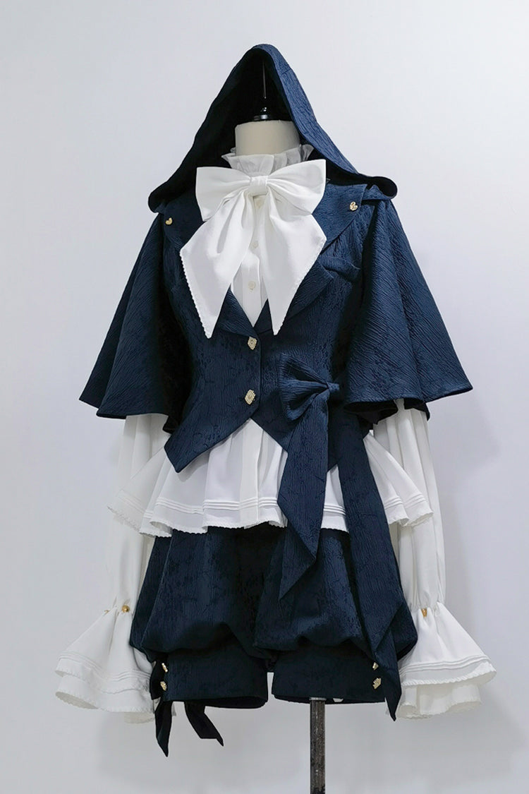 Blue [Rabbit Hunt] Bowknot Vintage Prince Ouji Lolita Coat