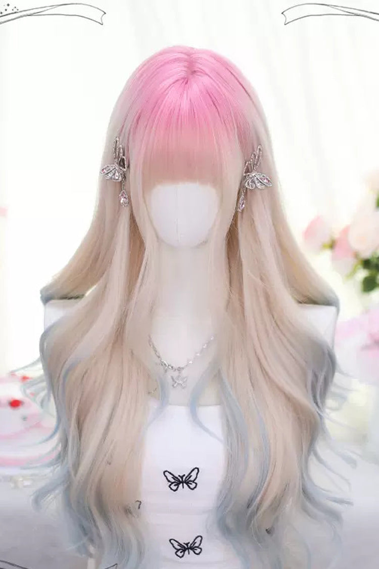 Secondary Gradient Multi-Color Long Curly Sweet Lolita Wigs