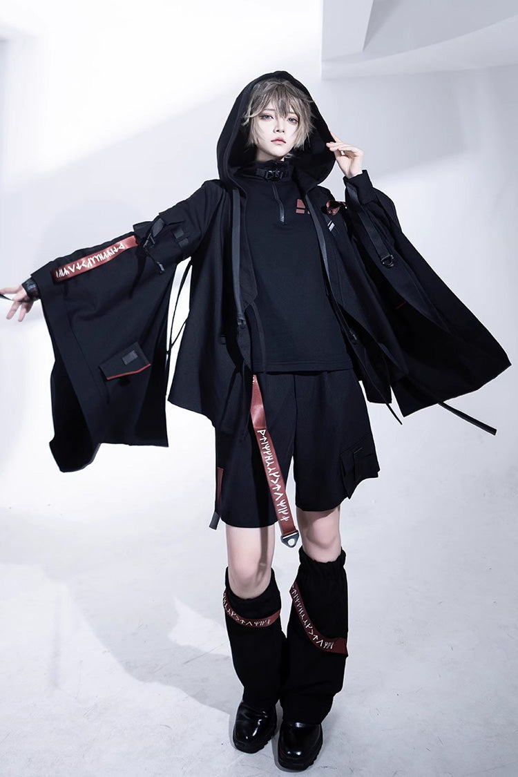 Black Unmarked Blade Gothic Handsome Ouji Lolita Shorts