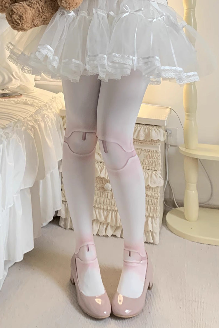 Nude Pinky Doll Tights Print Sweet Lolita Tights 3 Versions