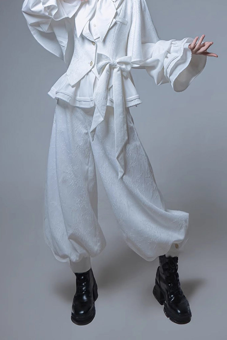 White Rabbit Hunting White Moonlight Edition Vintage Ouji Fashion Lolita Trousers
