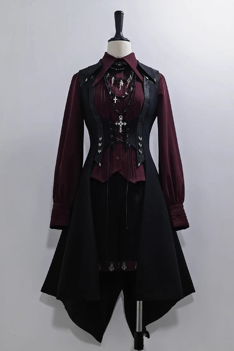 Schwarze, bedruckte, schmale Gothic-Lolita-Shorts im Vintage-Stil von Prince Ouji