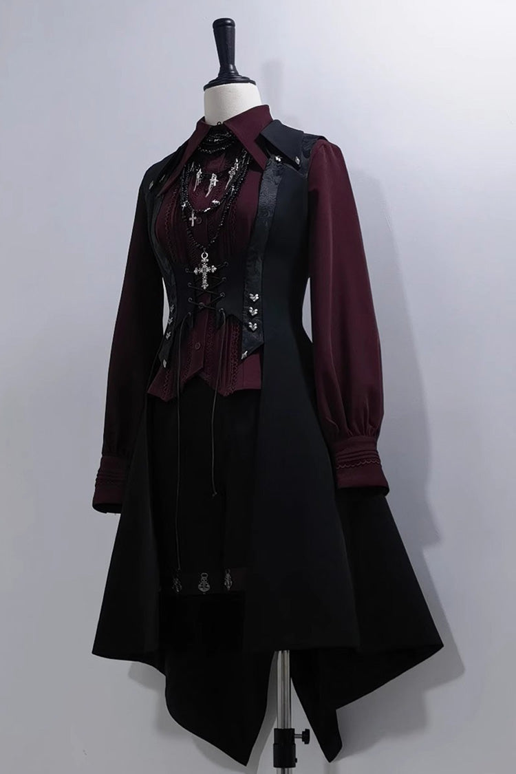 Schwarze, bedruckte, schmale Gothic-Lolita-Shorts im Vintage-Stil von Prince Ouji