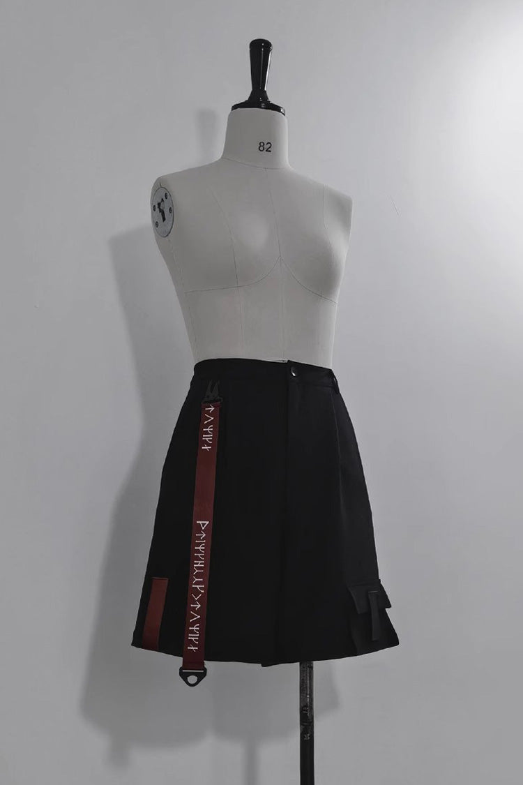 Black Unmarked Blade Gothic Handsome Ouji Lolita Shorts