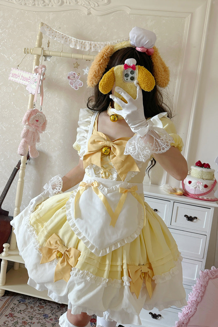 Bell Meow Ruffle Bowknot Sweet Lolita Skirt Set 5 Colors