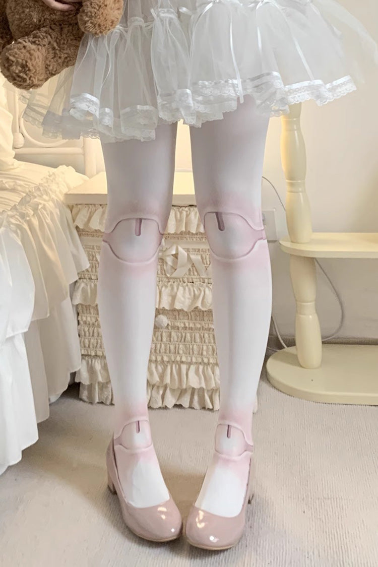 Nude Pinky Doll Tights Print Sweet Lolita Tights 3 Versions