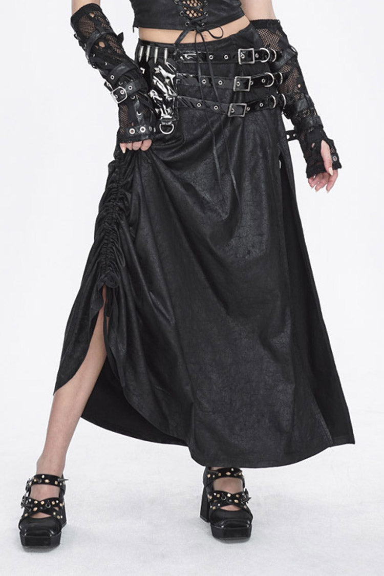 Black High Waisted Slim Women's Gothic Skirt