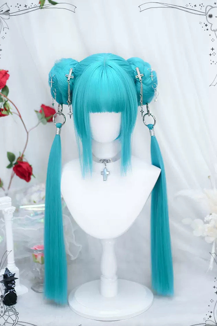 Green Sweet Lolita Marble Head With Ponytail Wigs