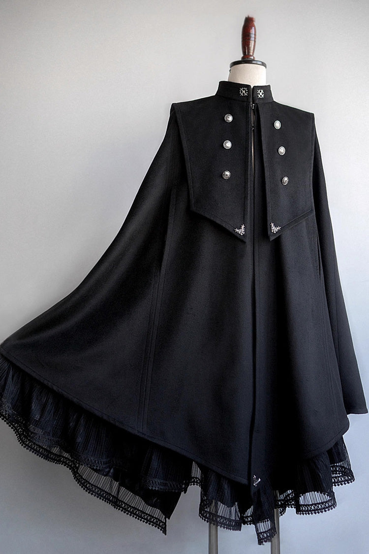 Double-breasted Gothic Prince Handsome Ouji Lolita Cloak Coat 3 Colors