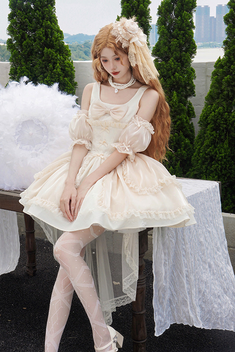 Moonlight Symphony Cardigan Bowknot Sweet Elegant Princess Lolita Jsk Dress 2 Colors