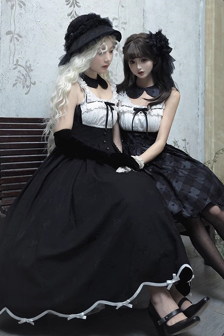 Black [Swan] Short Sleeves Sweet Elegant Princess Lolita Dress Long Version