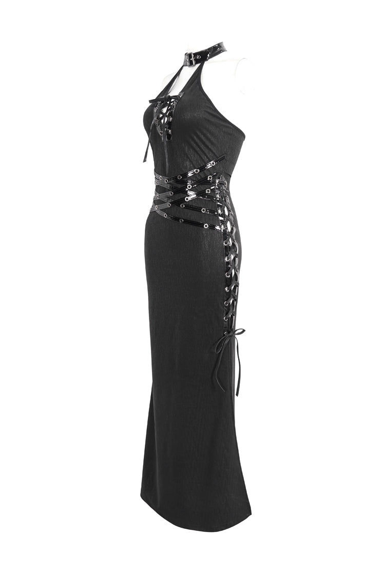 Black Halterneck Slim Women's Gothic Strapless Dress