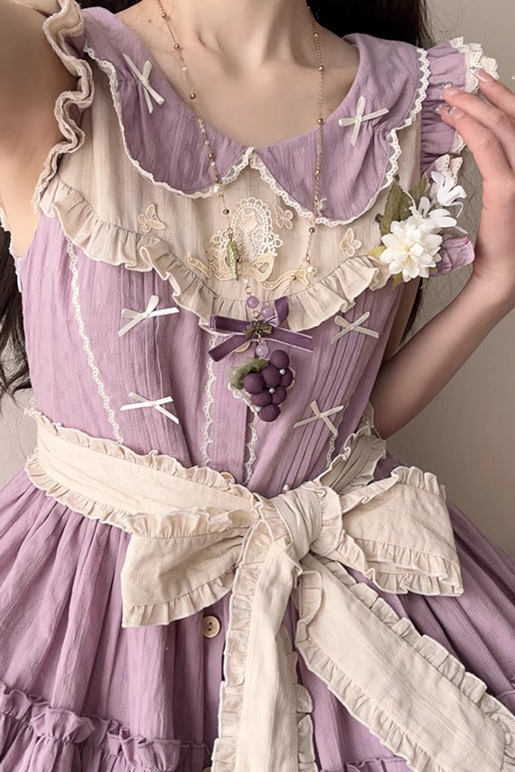 Purple Wind Bell Multi-Layered Cardigan Lace Sweet Elegant Lolita Dress