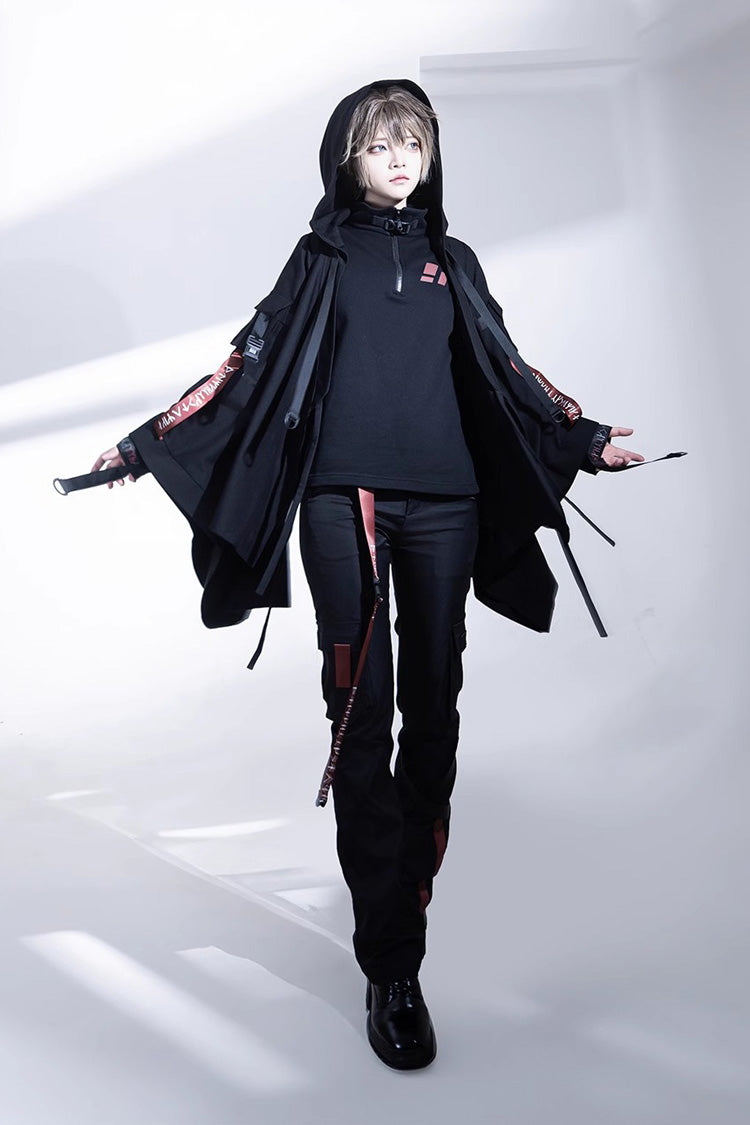 Black Unmarked Blade Gothic Handsome Ouji Lolita Long Pants