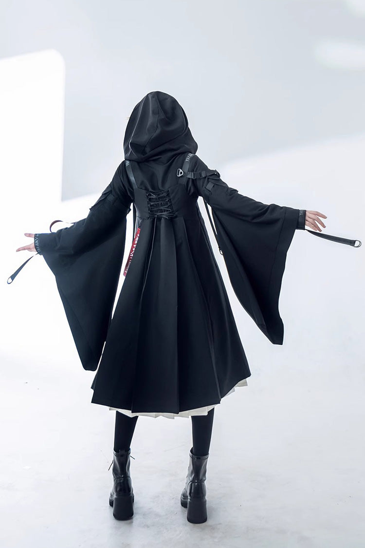 Black Unmarked Blade Ruffle Gothic Handsome Ouji Lolita Jsk Dress