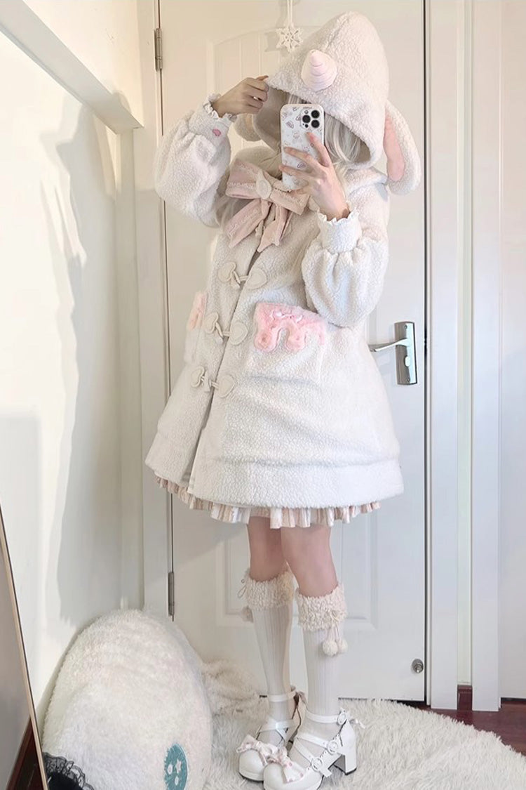 Unicorn Long Sleeves Bowknot Sweet Lolita Long Coat 2 Colors