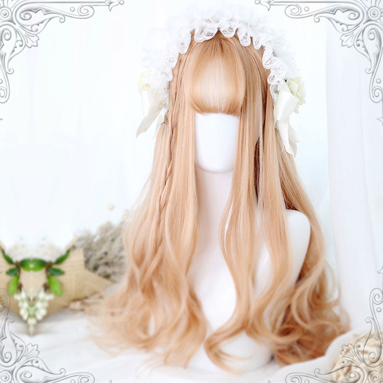 Yellow Gentle Big Wavy Hair Sweet Lolita Wigs